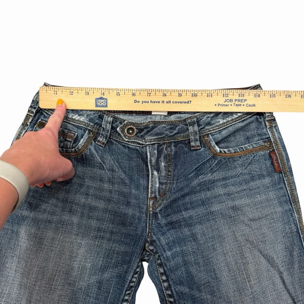 Silver Jeans Women's Tina Bootcut Low Rise Stretch 29x33 Denim Blue Y2K 2000s